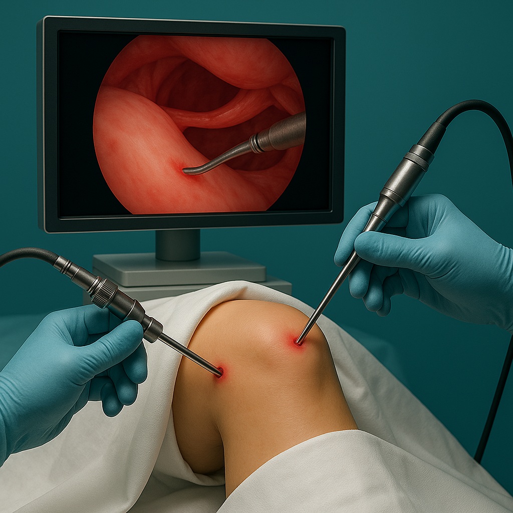 Knee arthroscopic surgery visualization by Dr. Fawzy Issa